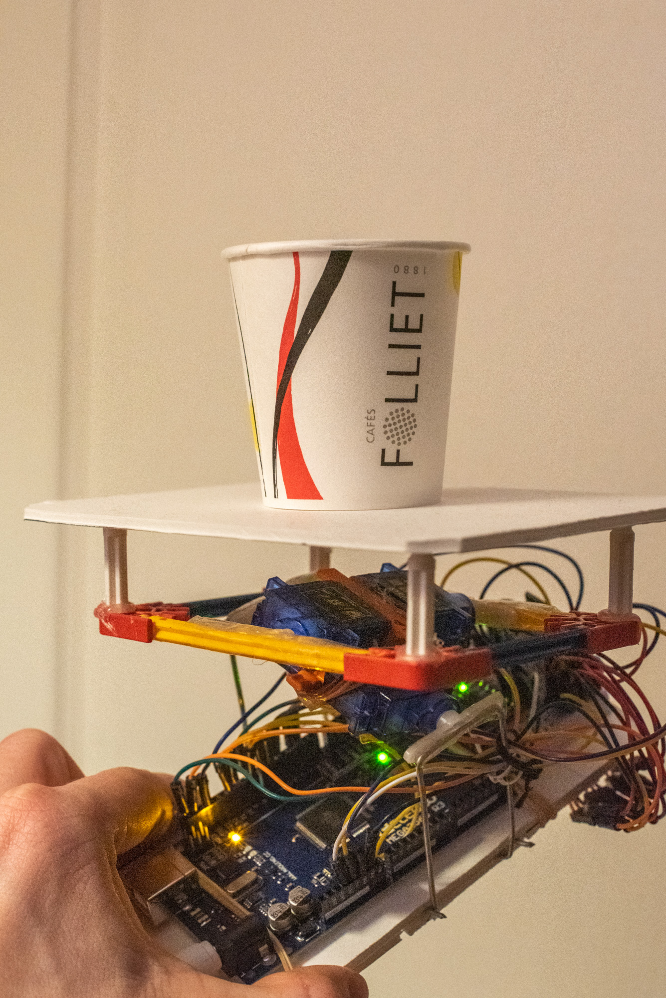 I made an unusual non-spill cup holder - Robotics - Arduino Forum