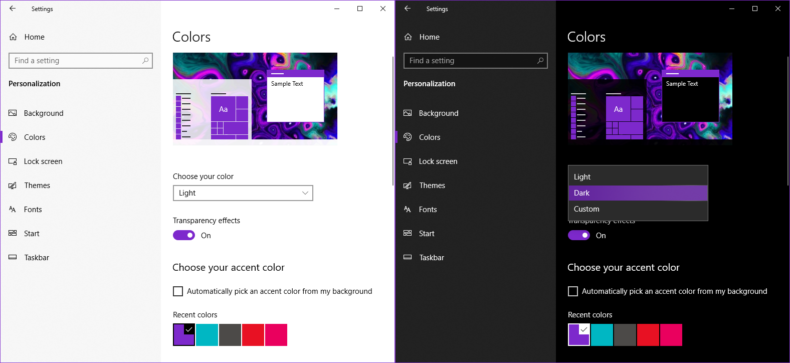 How to automatically switch between Windows 10 Light and Dark themes